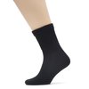 Hugh Ugoli Men's Cotton Diabetic Ankle Socks, Wide, Loose and Stretchy, Seamless Toe & Non Binding Top, Semi Cushion, 3 Pairs, Black, Shoe Size: 11-13