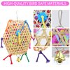 AK KYC Bird Parrot Toys，2 Pack Bird Hanging Foraging Shredder Toys for Small Medium Small Bird Conure Cockatiel Parrotlet Lovebird Budgie