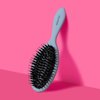 KISMETICS - Gentle Detangling Vented Cushion Brush, Fast Blowdry and Styling, Flexible Soft Pins and Boar Bristles, Fast Drying Hair Brush for Smooth and Finish, for Straight, Fine and Thin Hair