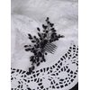 YERTTER Black Crystal Hair Comb Vintage Beaded Bridal Headpiece for Women's Wedding and Special Occasions