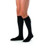 JOBST forMen Knee High 20-30 mmHg Ribbed Dress Compression Socks, Open Toe, Medium, Black