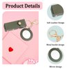 LELE LIFE 2 Pack Lipstick Holder Keychain with Mirror, Leather Lipstick Case Lip Balm Holder, Portable Lip Gloss Organizer Bag with Clip for Travel (Green + Brown)