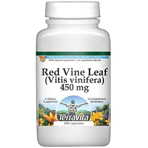 Red Vine Leaf (Vitis vinifera) - 450 mg (100 Capsules, ZIN: 511411)