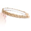 DIGUAN Headband Synthetic Hair Plaited Headband Braid Braided Without Teeth Hair Band Accessories for Women Girl Wide 0.6 Inch (Honey Blonde)