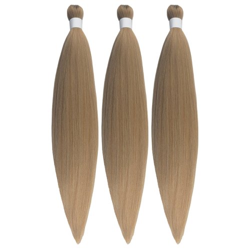 Brown Blonde Braiding Hair Pre stretched Kanekalon Braiding Hair Extensions Feed in Braids