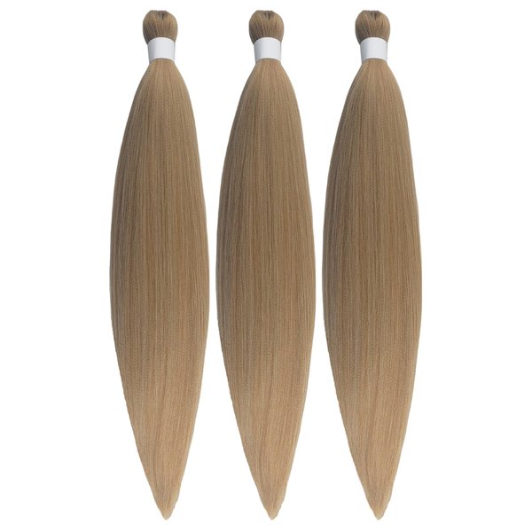 Brown Blonde Braiding Hair Pre stretched Kanekalon Braiding Hair Extensions Feed in Braids
