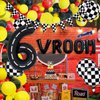 DEAPEICK 134pcs Race Car Balloon Birthday Party Supplies Decorations for Boys - Racing car Theme Party Supplies Happy Birthday Racecar Number Balloons Garland Kit Birthday Party (Arch, 6)