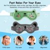 CONBELLA Kids Ice Packs 2 Packs Cooling Eye Mask with Soft Plush Backing for Children Boo Boos Sinus Headache Fever Patch for Kids (Green+Grey)