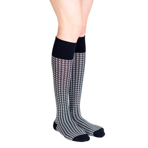 Rejuva Houndstooth 15-20 mmHg Graduated Compression Socks for Men & Women