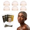 LERIAR 6PCS HD Wig Caps For Lace Front, Stretchy Nylon Stocking Wig Caps, Ultra Thin Invisible Sheer Wig Caps for Women, Transparent and Breathable Nude Bald Cap for Wig