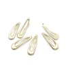 Dofash 20Pcs Ellipse Shaped(Looks Like 3D Effect) Epoxy Snap Hair Clips Hair Grips Metal Hair Clips 5Cm/2in Hair Accessories For Girls (Blonde)