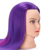 Hairginkgo Mannequin Head 26"-28" Super Long Synthetic Fiber Hair Manikin Head Styling Hairdresser Training Head Cosmetology Doll Head for Cutting Braiding Practice with Clamp (Colorful)