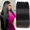 Beauty Queen Brazilian Human Hair Bundles Straight (18 18 18 Inch) 16A Grade 100% Unprocessed Virgin Weave 3 Bundles Straight Thick Remy Hair Extensions for Women Natural Color