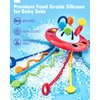 hahaland Toddler Toys - Silicone Pull String Toy for Toddlers Baby 18-24 Months - Baby Fidget Montessori Toys - Sensory Plane Travel Toys for 1 Year Old Boy Gifts - Gifts Toddler Stocking Stuffers