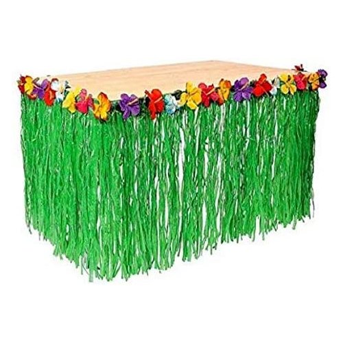 Playscene Tropical Party Decorations, Tropical Table Skirts, Tropical Palm Leaves for Luau Party (Table Skirt)