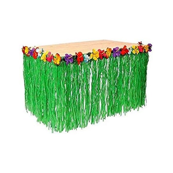 Playscene Tropical Party Decorations, Tropical Table Skirts, Tropical Palm Leaves for Luau Party (Table Skirt)