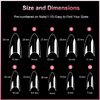 Short Stiletto Nail Tips Clear Nail Tips Half Cover MEKK 600PCS Acrylic False Nail Tips Fake Nail Tips for Nail Salons and DIY Nail Art at Home,10Sizes