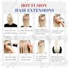 Sunny Flat Tip Hair Extensions Brown Flat Tips Dark Brown Remy Hair Extensions Darkest Brown Hot Fusion Flat Tip Human Hair Soft Straight Hair 50g/pack 18inch