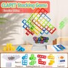 CLAPET 32 Pcs Tetra Tower Stacking Game, Fun Balance Building Blocks Board Games for Kids Adults Family Party, Toys Gifts for Boys Girls Ages 3-12