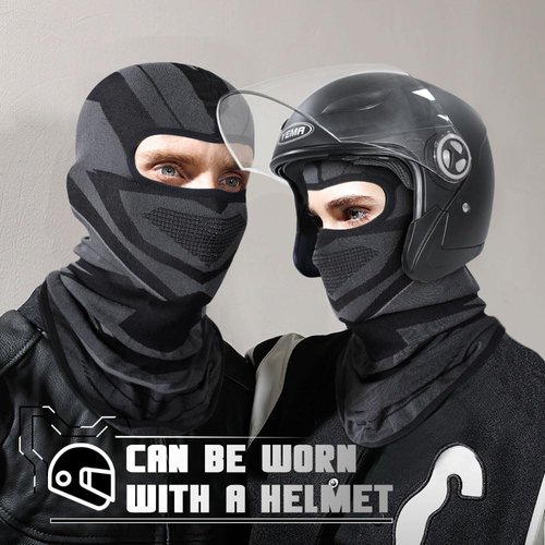 WTACTFUL Motorcycle Balaclava Face Mask Breathable for Riding Racing Ski Snowboard Cycling Working Men Women Cold Weather Snow Mask Black #2