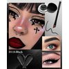 Waterproof Matte Gel Eyeliner Pot- Black Long Lasting Cream Eyeliner Eyebrow Gel, High Intensity Pigments Smudge-proof Eye Liner Brow Cream, for Halloween Cosplay Show Eye Liner Brow Face Makeup-#116