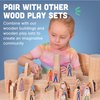 Constructive Playthings Wooden Community Helpers 25-Piece Wood Block Play Figurine Set, Freestanding Inclusive and Diverse Wood Toy Figures for Kids Ages 3+
