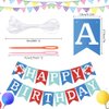 Happy Birthday Banner, Airplane Birthday Party Decorations, Blue Red Happy Birthday Banner, Happy Birthday Sign for Boys Girls Baby Airplane Party Favors Birthday Supplies