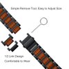 LDFAS Fenix 7X/6X/5X Plus Band, Natural Wood Red Sandalwood Stainless Steel Metal Watch Band, 26mm Quick Release Easy Fit Strap Compatible for Garmin Fenix 7X/6X Pro/5X/5X Plus/3HR/Descent Mk2