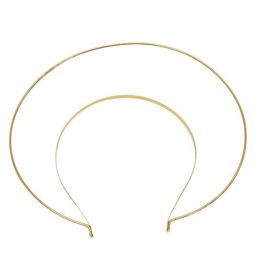 BinaryABC Angel Halo Headband Crown,Golden Queen Headwear Wedding Headpiece,Halloween Masquerade Costume Cosplay Party Accessory