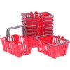 Kisangel Mini Shopping Basket 20Pcs Dollhouse Grocery Basket with Handles Plastic Picnic Basket for Pretend Play Toys, Red