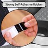 NABOWAN Self Adhesive Rubber Strips 1/16" (.062") Thick x 1" Wide x 120" Long, Self Stick Solid Rubber Roll, Perfect for Shock Absorption Gasket, Weather Stripping, DIY Projects