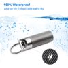 Keychain Pill Holder, Minisize Titanium Pill Container with Necklace & Key-Ring, Waterproof & Lightweight Pill Fob for Emergency Pills, Pocket Purse Pill Case for Outdoor Travel Camping