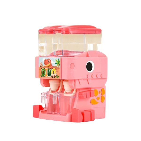 RMISODO Mini Water Dispenser for Kids Adorable Dinosaur Water Machine Kids, Double Water Outlet Drinking Water Fountains Toys for Kids (Pink)