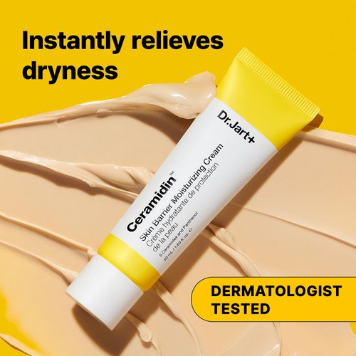 Dr.Jart+ Ceramidin Skin Barrier Face Cream Moisturizer For Dry Skin with Ceramides and Panthenol | Korean Skin Care, 0.51 fl oz