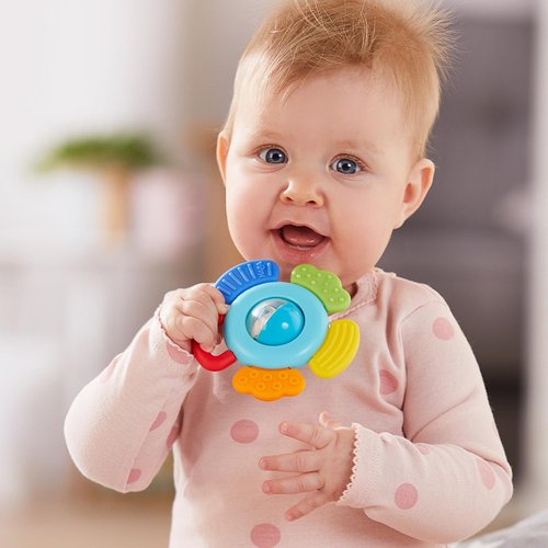 HABA Blossom Plastic Baby Rattle & Teething Toy