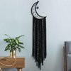 Dream Catcher Black Moon Dream Catchers Hanging Crystal Stone Boho Decor for Bedroom Bohemian Home Decoration Ornament Craft Gift (Black)