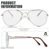 The Fresh Blue Light Blocking Glasses Aviator Frame Anti Blue Ray Computer Game Glasses for Teens Men Women (BAV301 Gold)