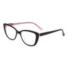 Firmoo Blue Light Blocking Glasses, Cat Eye Computer Glasses Bluelight Blocker 1.00 for Women, Vintage Cateye Eyeglasses Frame (Black Pink Frame)