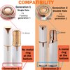 Dealswin Facial Hair Remover Replacement Heads：Compatible with Gen 1 Finishing Touch Flawless Facial Hair Removal Tool Women, As Seen On TV 18K Gold-Plated Rose Gold 4 Count, Generation 1 Single Halo
