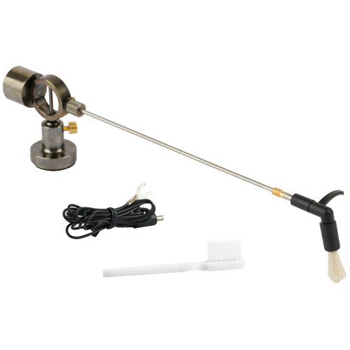 Vinyl Record Cleaning Arm - Anti Static Brush for Vinyl Records - Adjustable Record Player Cleaner Arm For Turntables - Anti Static Vinyl Brush w/Carbon Fiber Center Bristles - LP Record Accessories