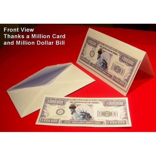 Beer Million Dollar Bill with Bonus “Thanks a Million” Gift Card Set and Clear Protector