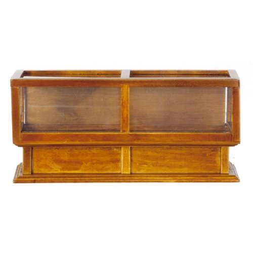 Dollhouse Miniature Store Display Case in Walnut