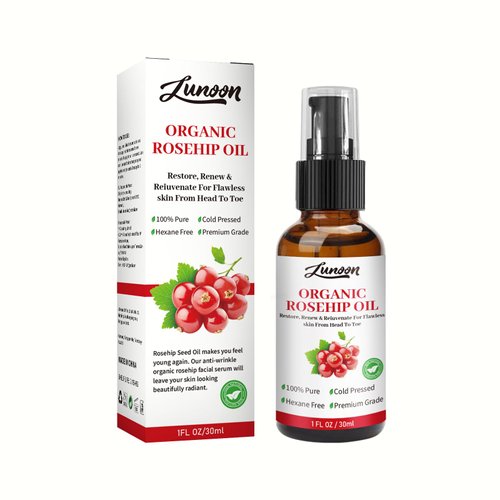 Grospe Rosehip Oil Organic, Pure Rosehip Seed Oil, Hydrating Face Oil, Dry Skin Care, Moisturizing, Anti-Aging Facial Oil to Plump, Balanc, Rosehip Oil for Skin Face Body Hair Nails