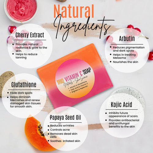 DERMAXGEN Organic Kojic acid & Vitamin C Soap Bar | Arbutin, Glutathione | Advanced Glowing formula, Replenish, & Radiant Skin | Pure Natural Pigmentation For Face & Body Cleanser - 5 OZ Each| (6)