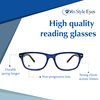In Style Eyes Seymore Retro Bifocal Cheaters Reading Glasses - Full-Rimmed Classic Oval Acetate Frame - Non-Progressive Lens - Clear Rose - 1.5x