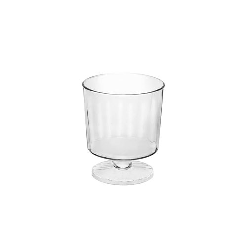 Party Essentials N223021 Plastic 1 Piece Wine Glasses, 2-Ounce Mini Tasters, 20-Count, Clear
