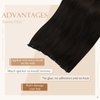 Sunny Hair Beaded Weft Hair Extensions Human Hair 50G Micro Bead Weft Hair Extensions Real Human Hair Straight Weft Hair Extensions with Micro Beads Easy Weft Darkest Brown 20 inch