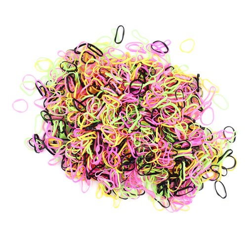 Elastic Bands 1000 Pcs Strong Unbreakable Stretchy Reusable Multi-Purpose Rubber Hair Ties (Pastel Assorted 1-4 Pack of 250 Pcs)