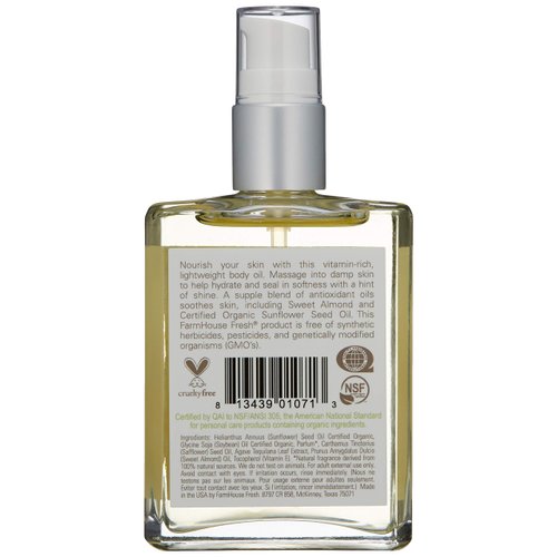 FarmHouse Fresh Blushing Agave Body Oil, Berry, 4 Fl Oz(Pack of 1)