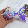Mermaid Tail Hair Sparkling Pin Aurora Sequins Fish Tail Hairpin Crocodile Clips Hair Clip Starfish Shell Mermaid Design Hair Clips Accessories for Women and Girls-2 pcs（Dark Violet）